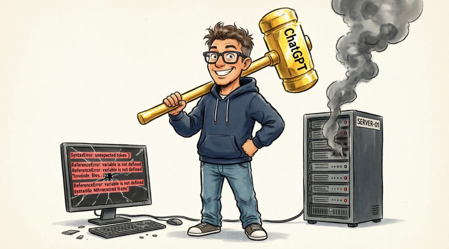 «У меня нет проблем с инструментами — один молоток на все случаи жизни!»