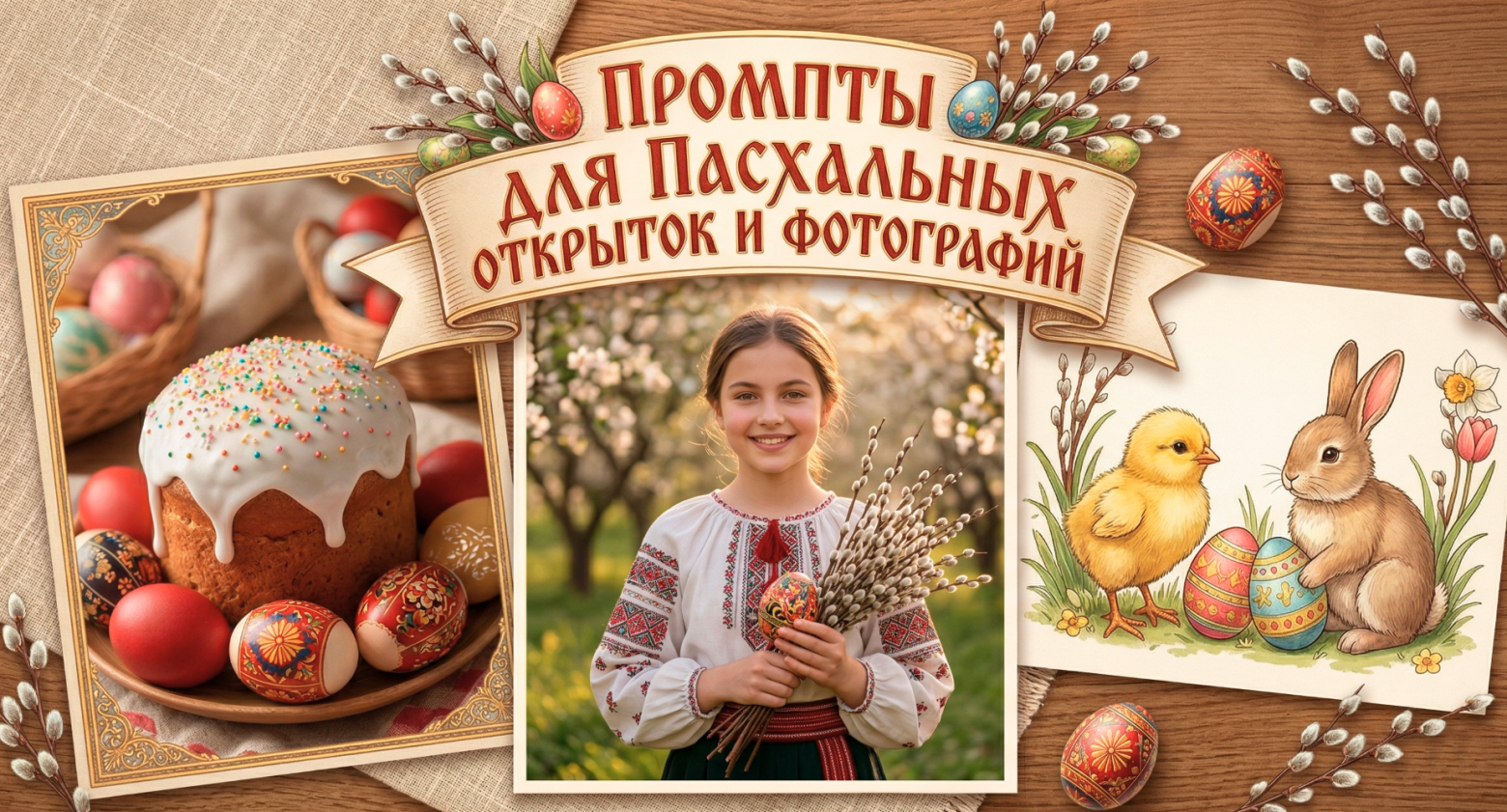 Как сгенерировать ИИ открытку на Пасху: 26 готовых промптов для фотосессии, обзоры нейросетей - 1