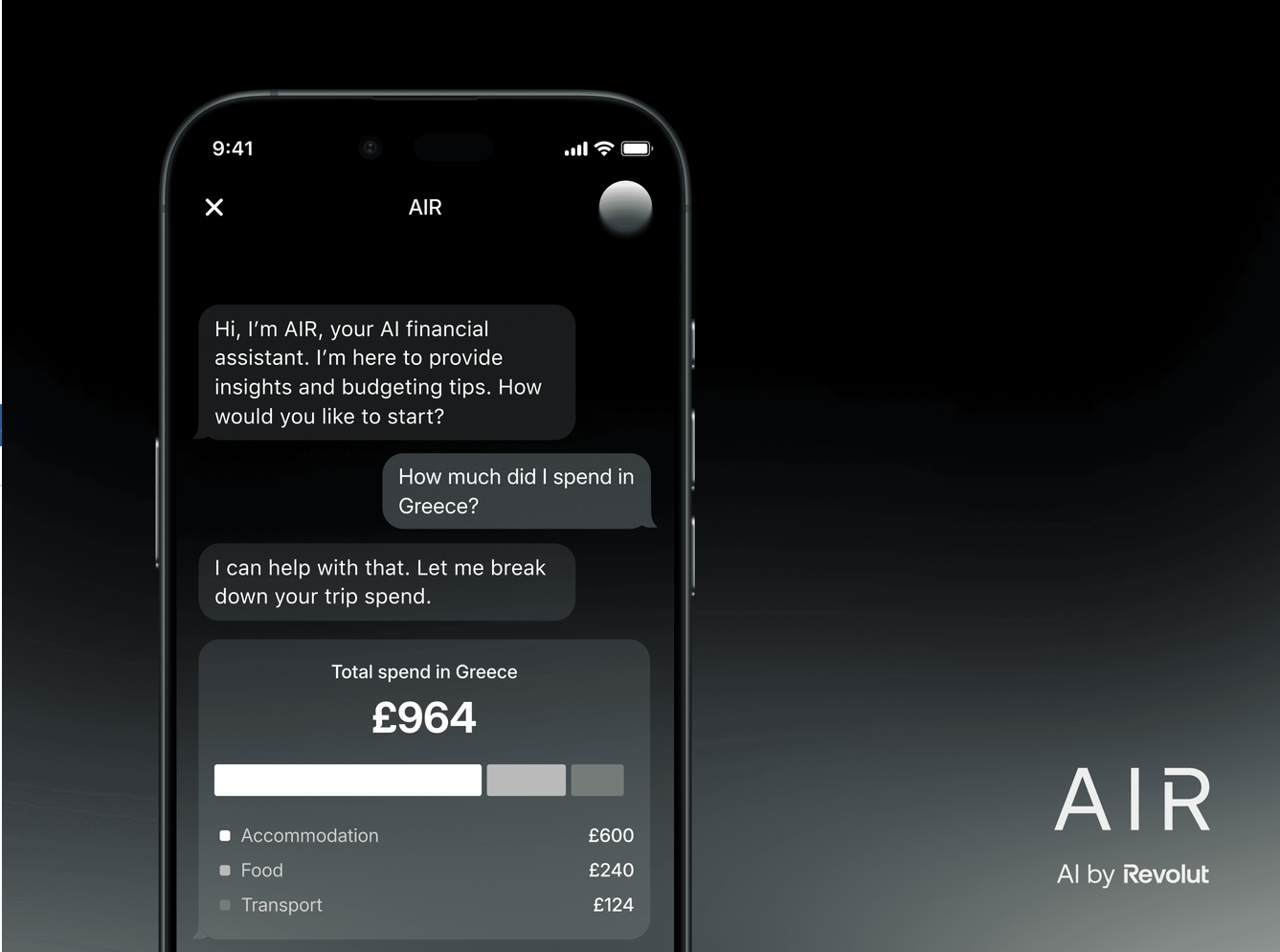 Новый помощник Revolut по искусственному интеллекту возвращает власть потребителю, поскольку он облегчает доступные финансы. 