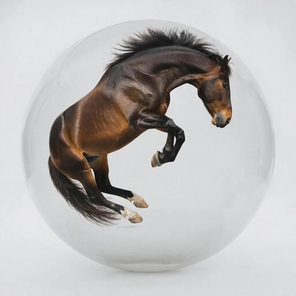 Так, по мнению нейросети, выглядит сферический конь в вакууме.  