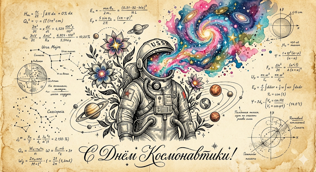 Нейросеть для открыток ко Дню космонавтики: создаем ИИ поздравления на 12 апреля - 10