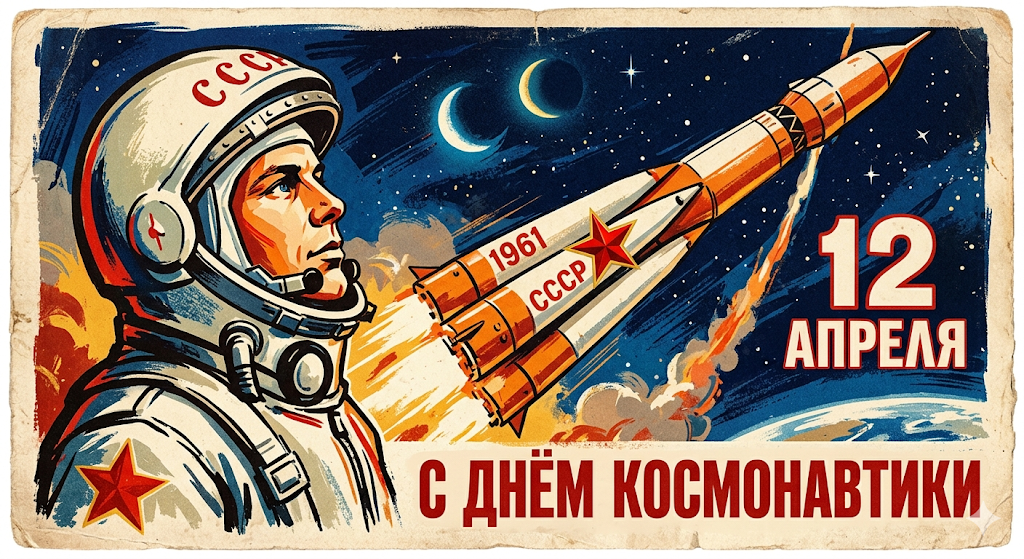 Нейросеть для открыток ко Дню космонавтики: создаем ИИ поздравления на 12 апреля - 3