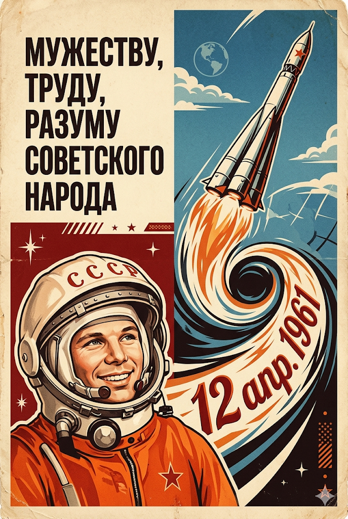 Нейросеть для открыток ко Дню космонавтики: создаем ИИ поздравления на 12 апреля - 4