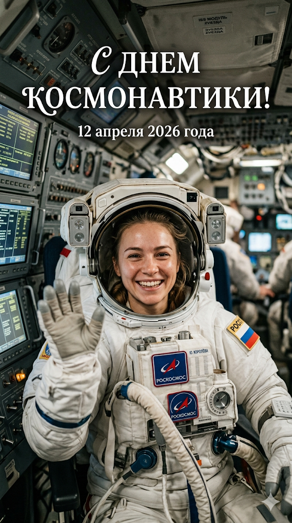 Нейросеть для открыток ко Дню космонавтики: создаем ИИ поздравления на 12 апреля - 6