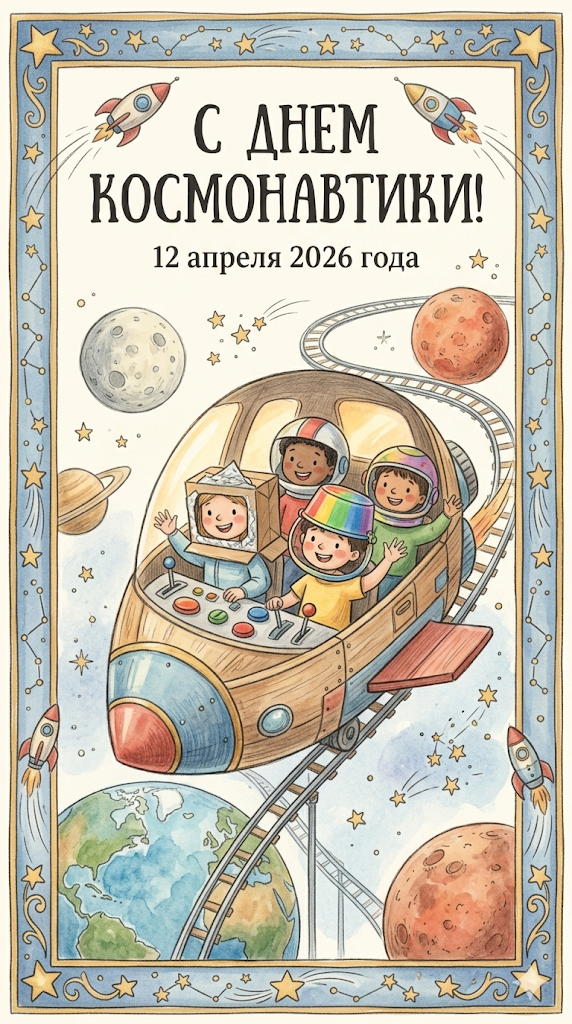Нейросеть для открыток ко Дню космонавтики: создаем ИИ поздравления на 12 апреля - 7