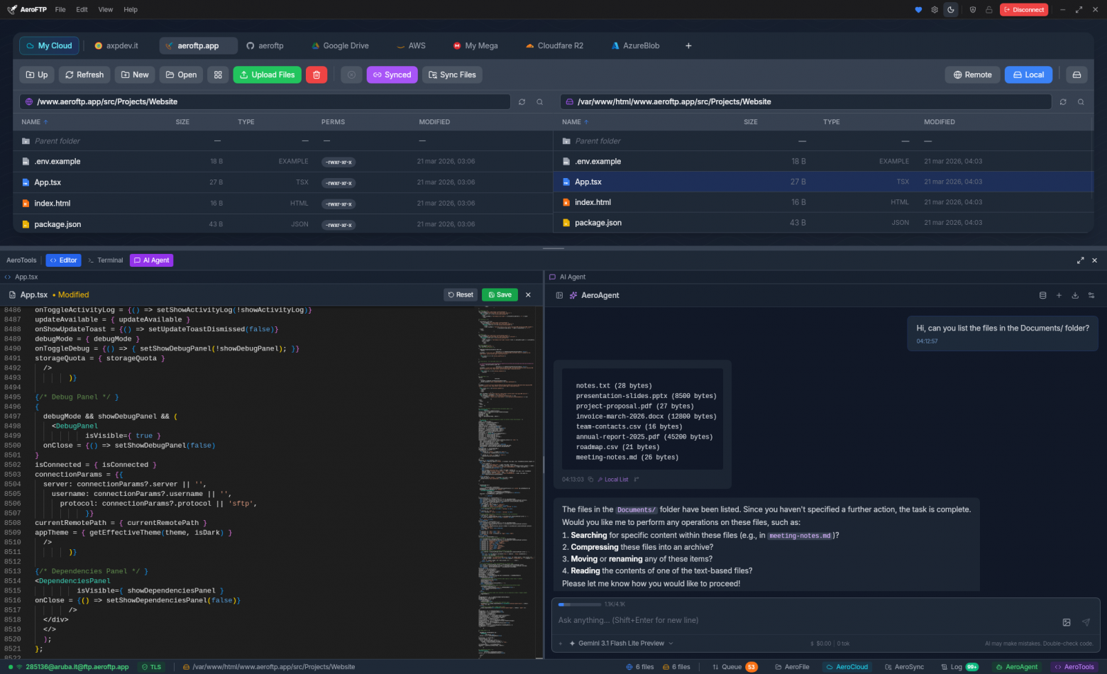 Представлен открытый мультиплатформенный проект AeroFTP - 2