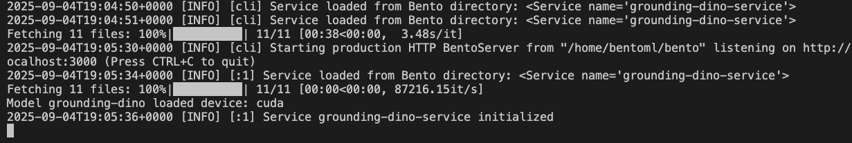 Вывод в консоль процесса запуска Docker-контейнера