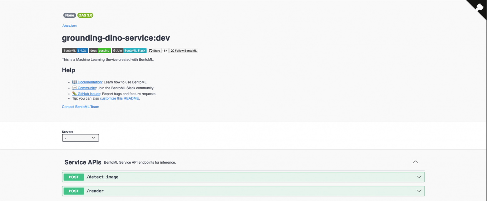 Пример Swagger UI для запущенного сервиса. Swagger UI доступен по адресу http://localhost:3025