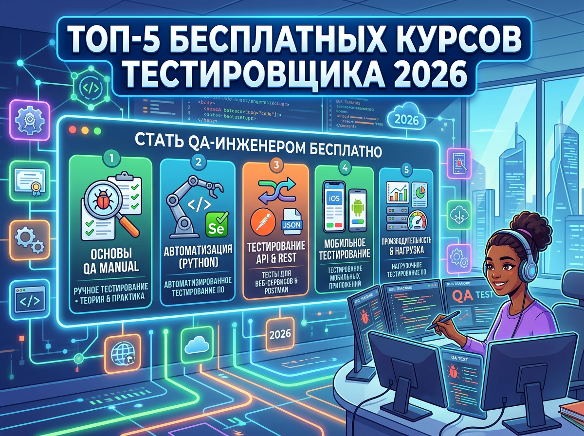 Топ-5 бесплатных курсов тестировщика в 2026 году: какой выбрать и пройти - 1