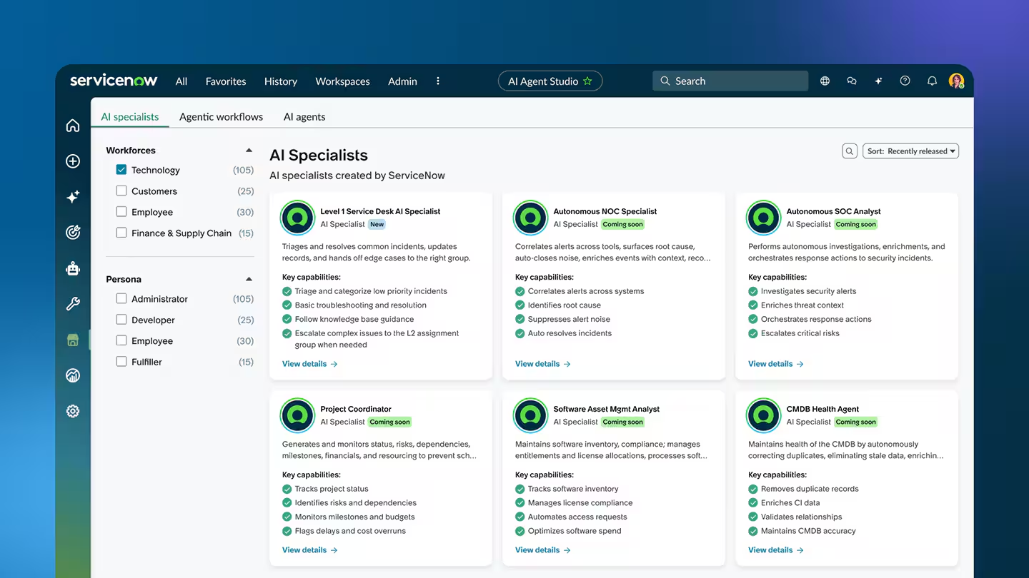 Армия ИИшных спецов от ServiceNow
