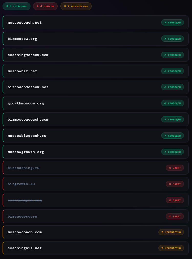 LLM-агент для поиска свободных доменов: автоматизируем подбор - 8