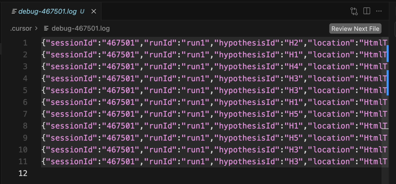 После запуска агенту отдаётся json с хорошо структурированными логами