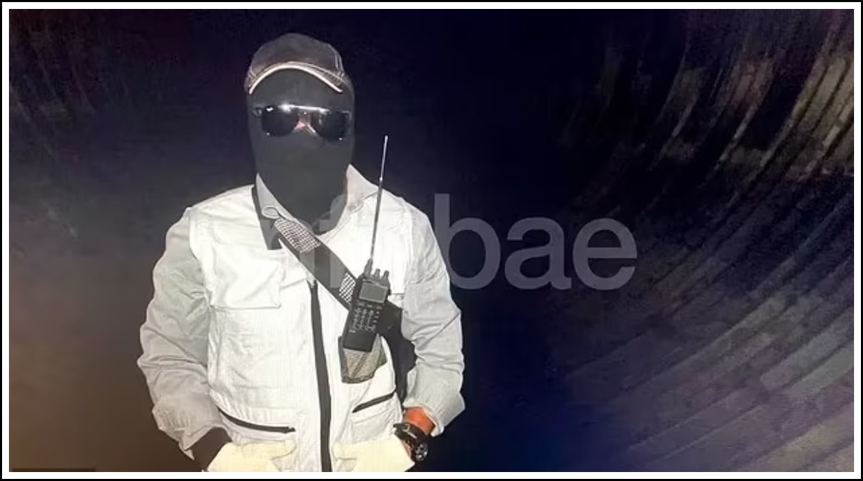 Фотка на память одного из грабителей в туннеле — предположительно Фернандо