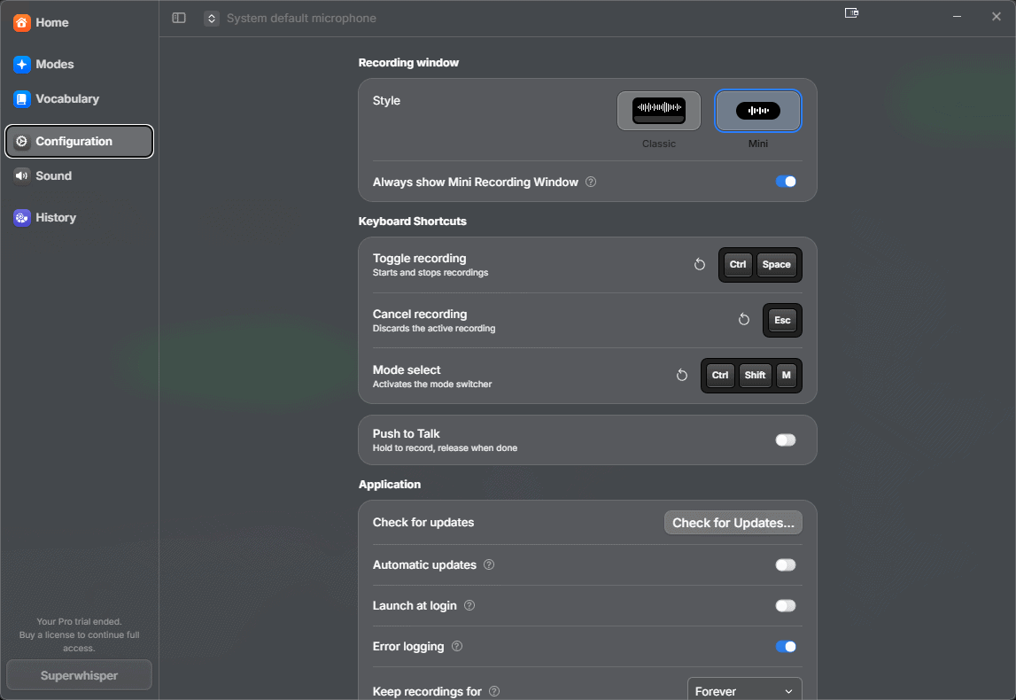 Голосовой ввод на русско-английском в 2026: WisprFlow, Handy, OpenWhispr, GigaAM v3 — для диктовки нейросетям и кода - 18