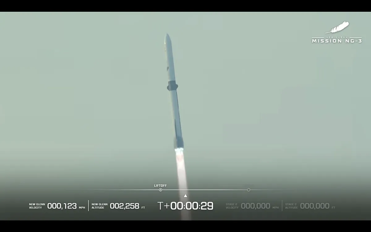 Blue Origin Джеффа Безоса впервые повторно использовала ракету New Glenn, но миссия закончилась неудачей - 1