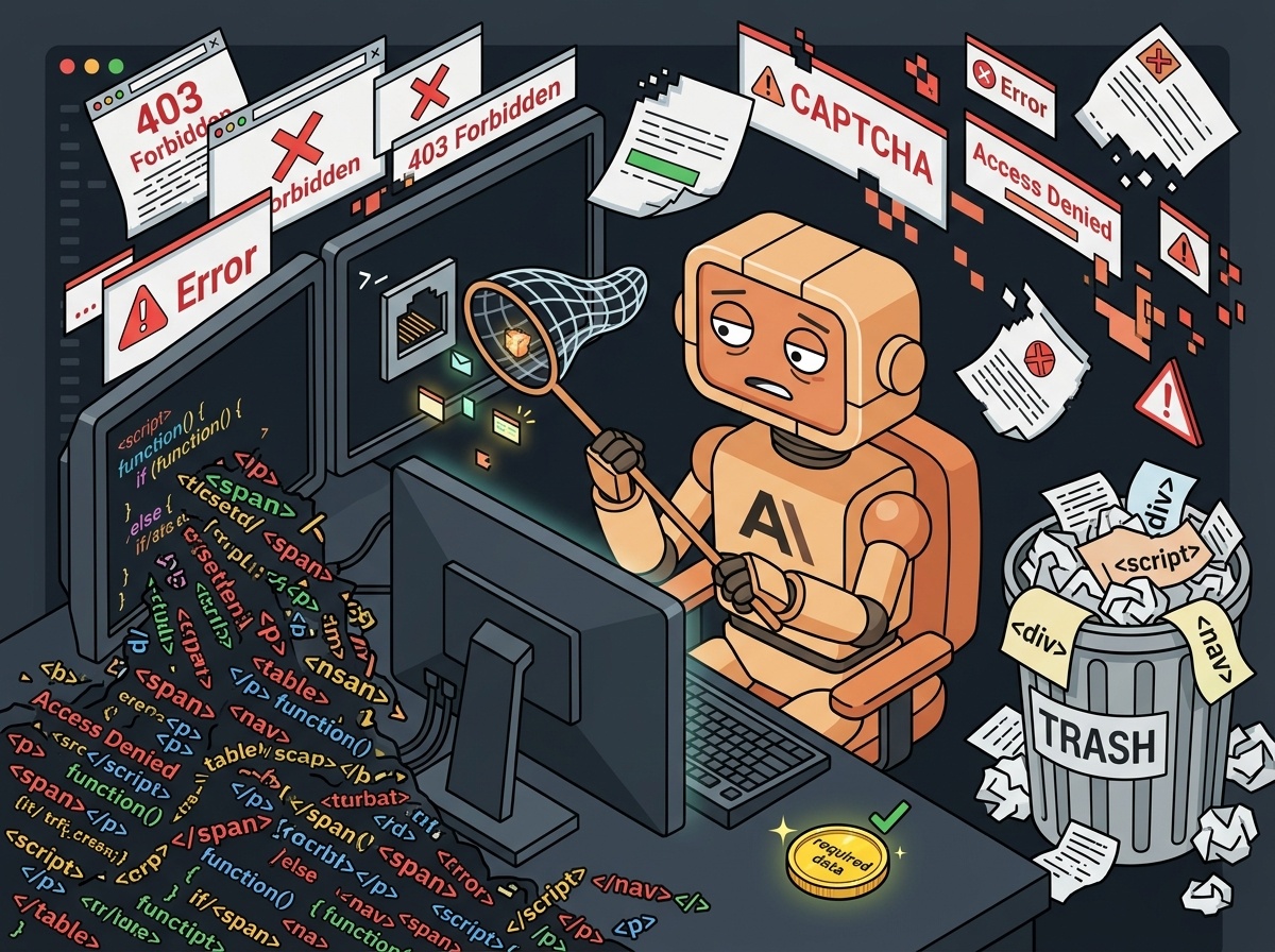 Типо ClaudeCode который пробирается через тонны мусора и частичка успешных данных.