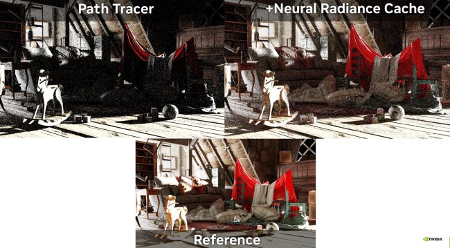 Пример сочетания Path Tracer и Nvidia Neural Radiance Cache