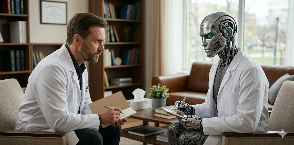 LLM и пользователь выясняют, кто первым надел халат