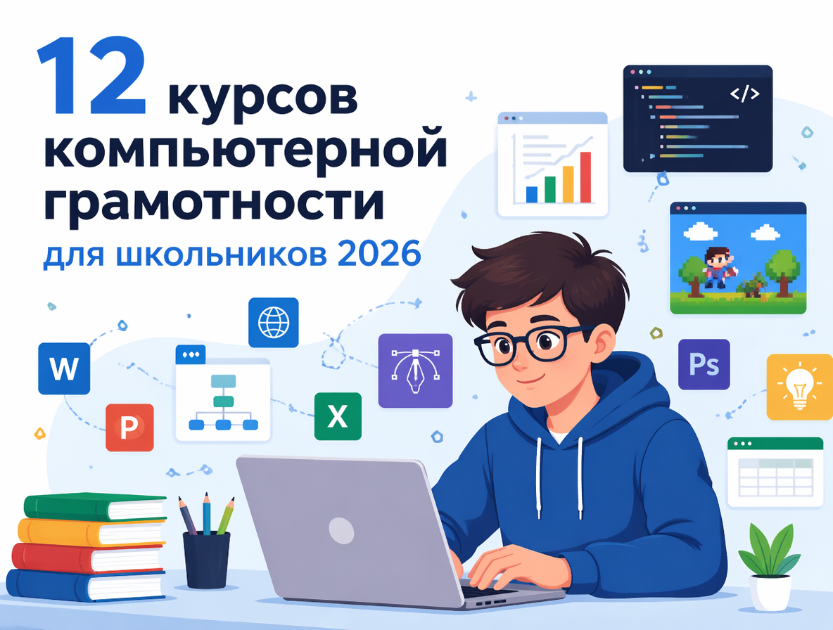 12 компьютерных курсов для школьников 2026: цифровая грамотность с нуля - 1