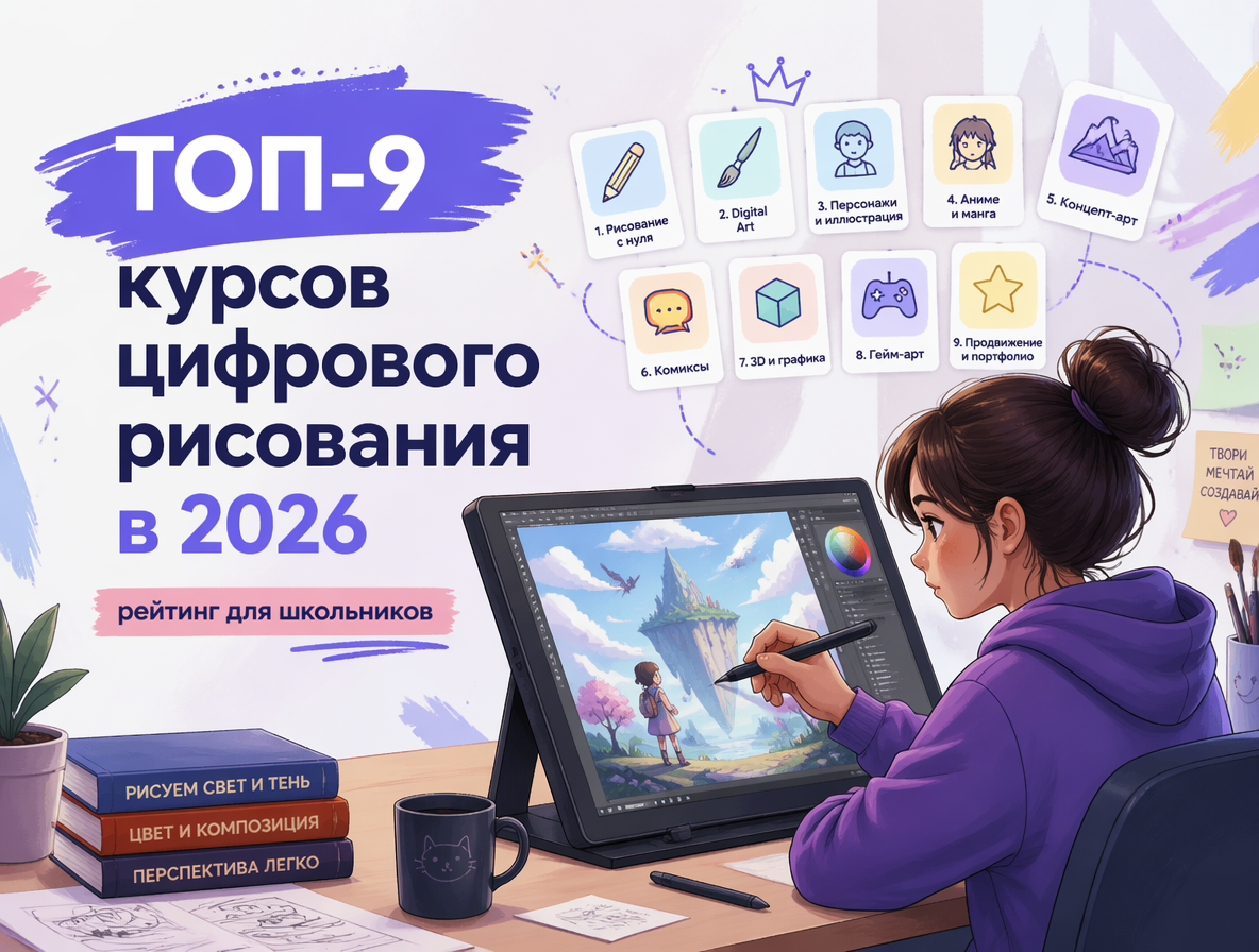 Топ-9 курсов цифрового рисования в 2026: рейтинг для школьников - 1