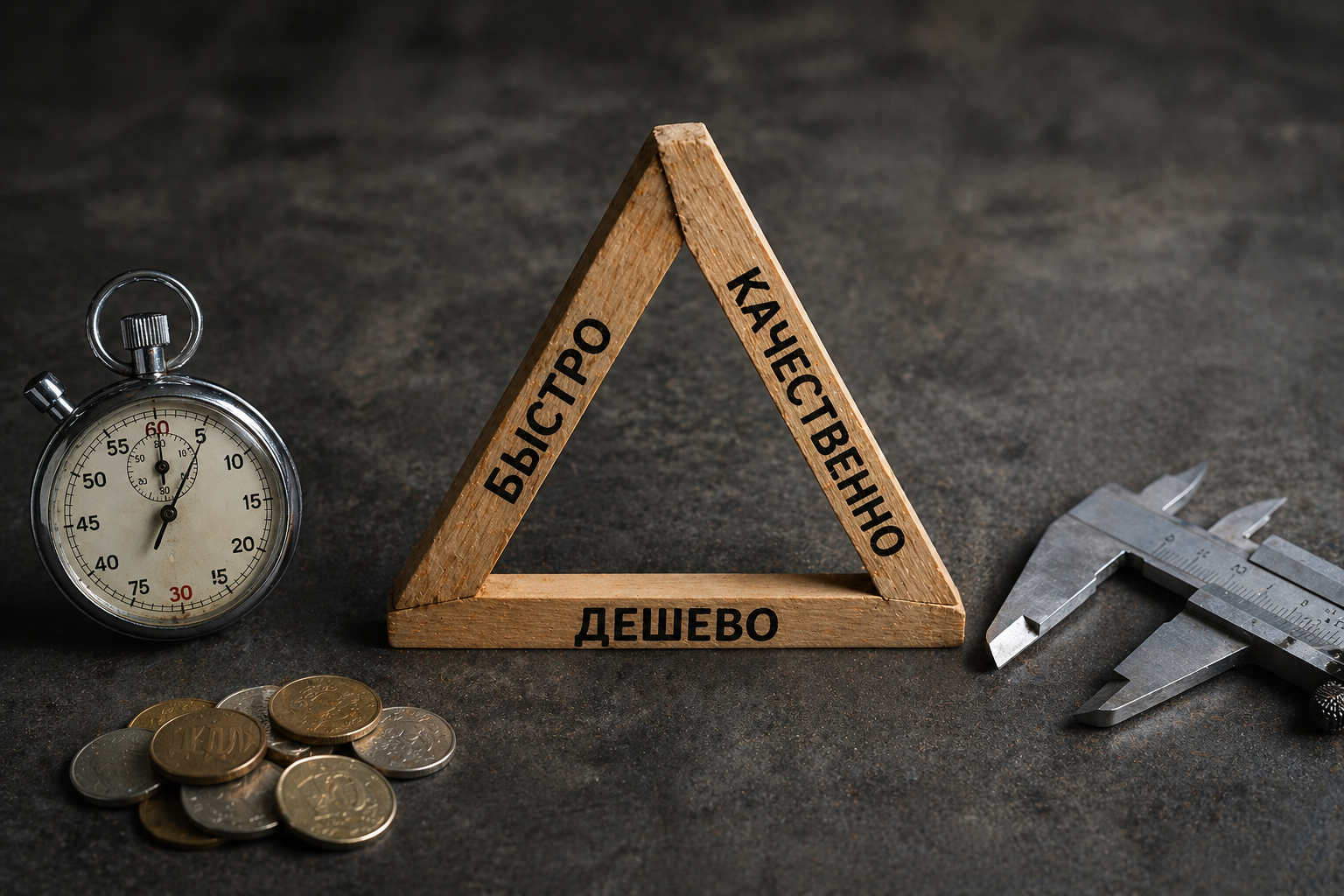 Быстро, дешево, качественно. Теперь одновременно, но есть нюанс - 1