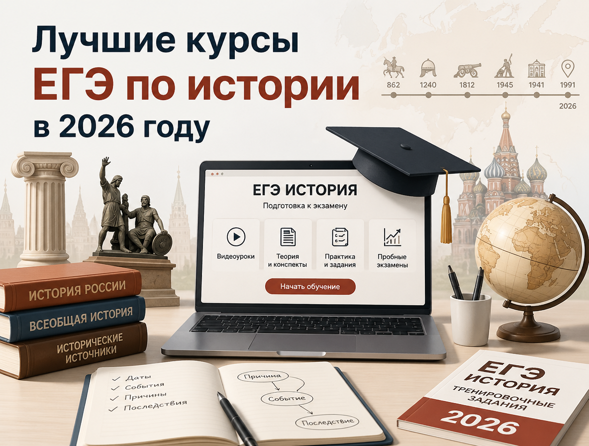 Лучшие курсы ЕГЭ по истории в 2026 году: быстрая подготовка онлайн - 1