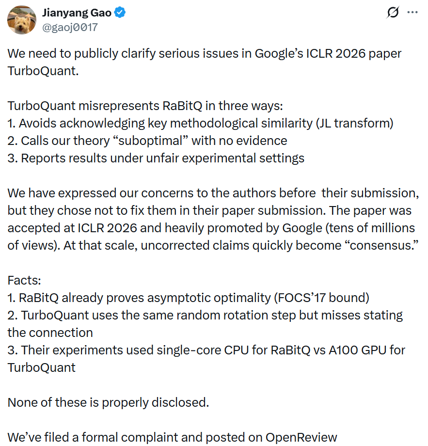 Революция на рынке ОЗУ откладывается. Праотец TurboQuant раскрыл все нюансы и написал жалобу в комитет по этике - 3