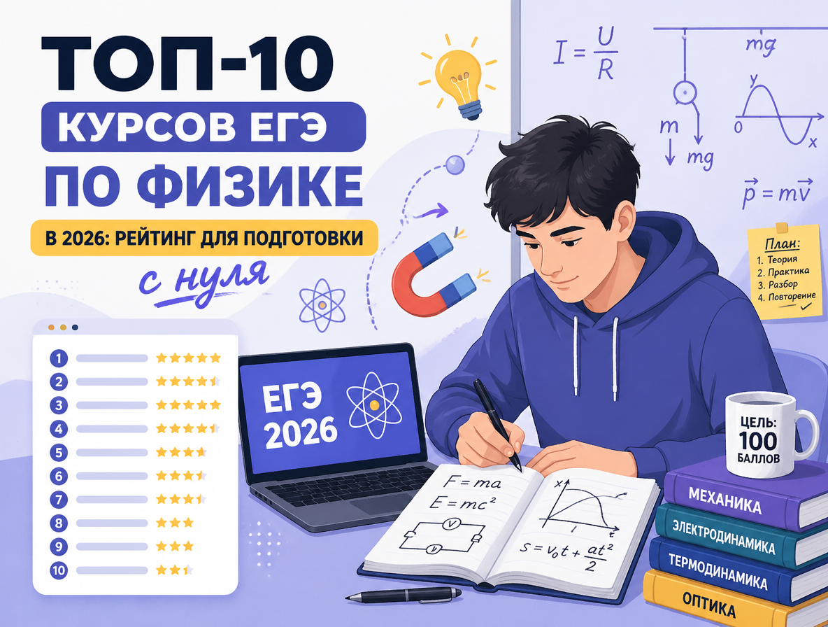 Топ-10 курсов ЕГЭ по физике в 2026: рейтинг для подготовки с нуля - 1