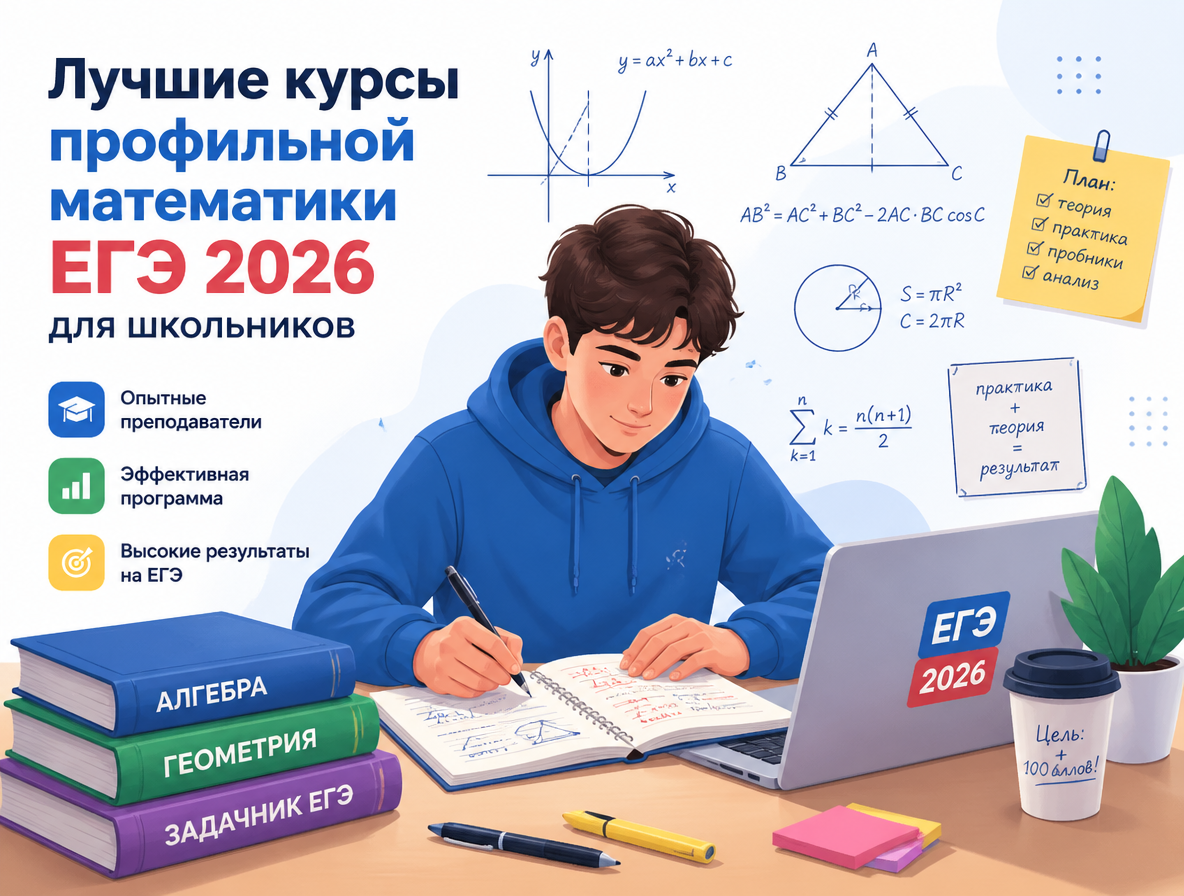 Топ-8 курсов профильной математики ЕГЭ 2026 для школьников: быстро и недорого - 1