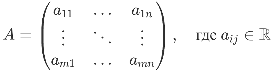 пример матрицы