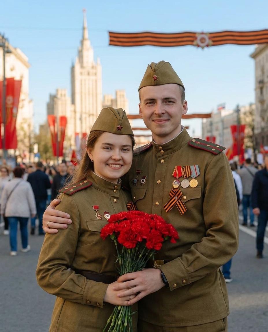 ИИ фото на 9 мая: как сделать фотосессию и открытку через нейросеть бесплатно — промты и пошаговая инструкция - 8