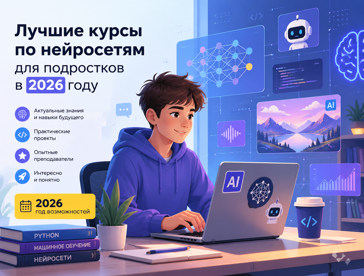 5 лучших курсов по нейросетям для подростков в 2026 году - 1