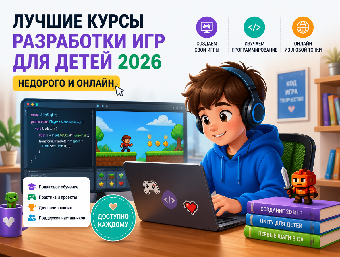 Лучшие курсы разработки игр для детей 2026: недорого и онлайн - 1