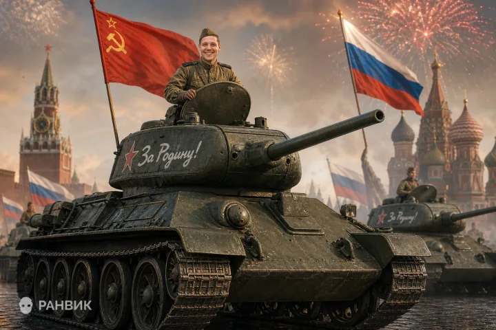 Какие символы уместны для открытки к 9 Мая: Танк как исторический символ