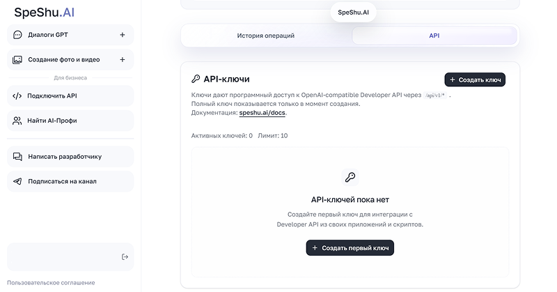 API нейросетей для бизнеса в SpeShu.AI. Оплата в рублях и официальная бухгалтерия - 4