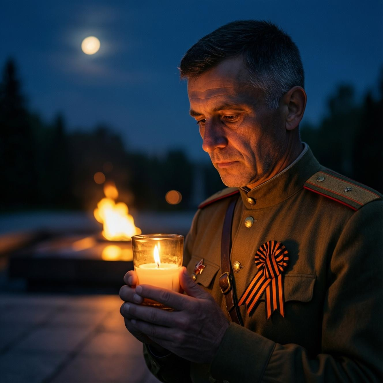 Сделать открытку со своим фото на 9 мая