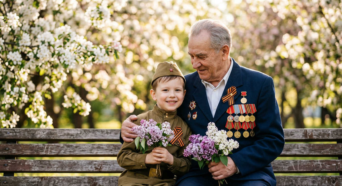 Сгенерировать ИИ картинку на 9 мая
