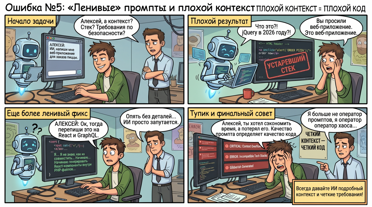 От инженера до оператора промптов: 5 главных ошибок вайбкодинга - 5