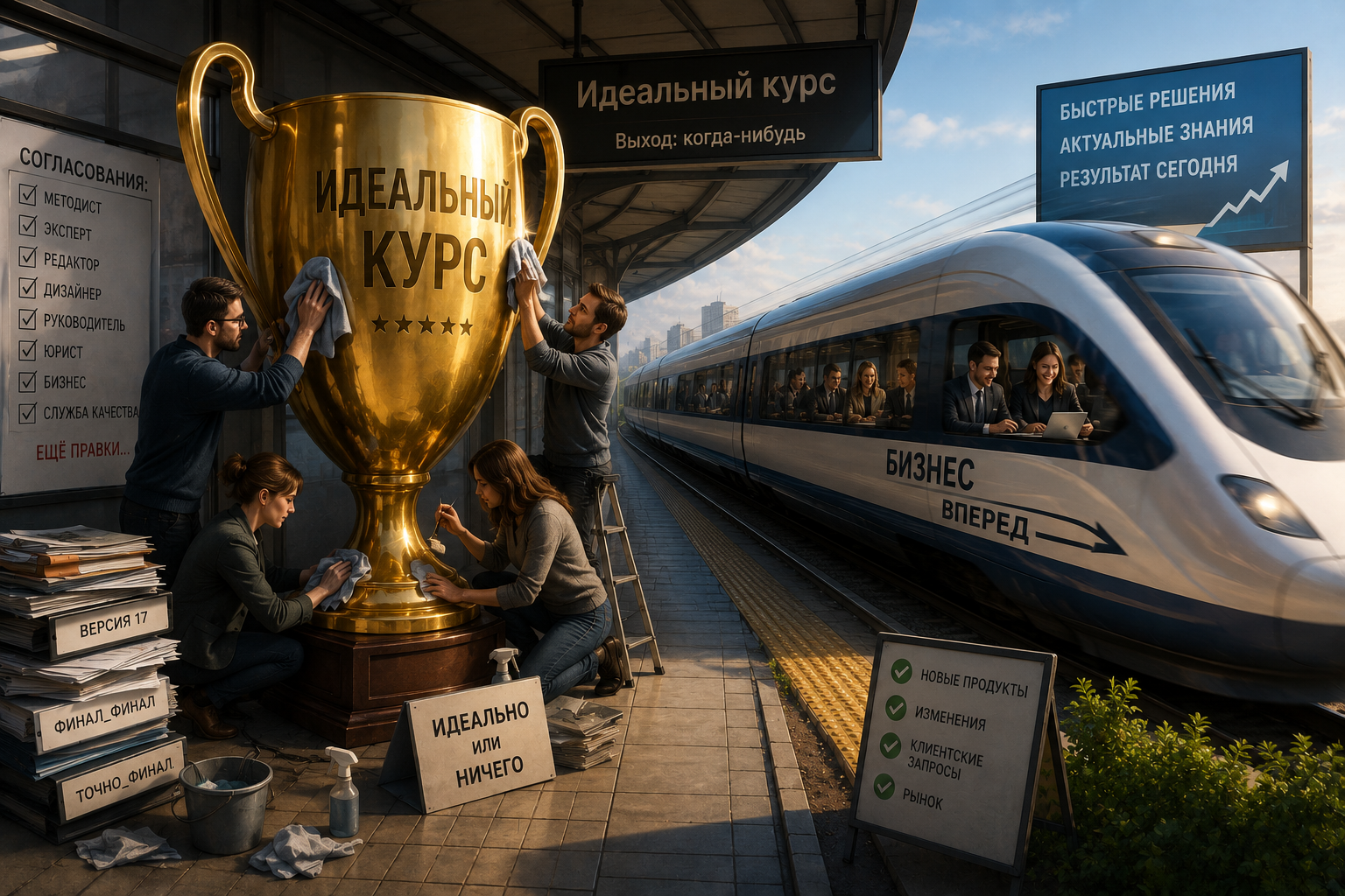 В современном бизнесе выигрывает не тот, у кого идеально отшлифованные курсы, а тот, кто быстрее закрывает пробелы в знаниях сотрудников  