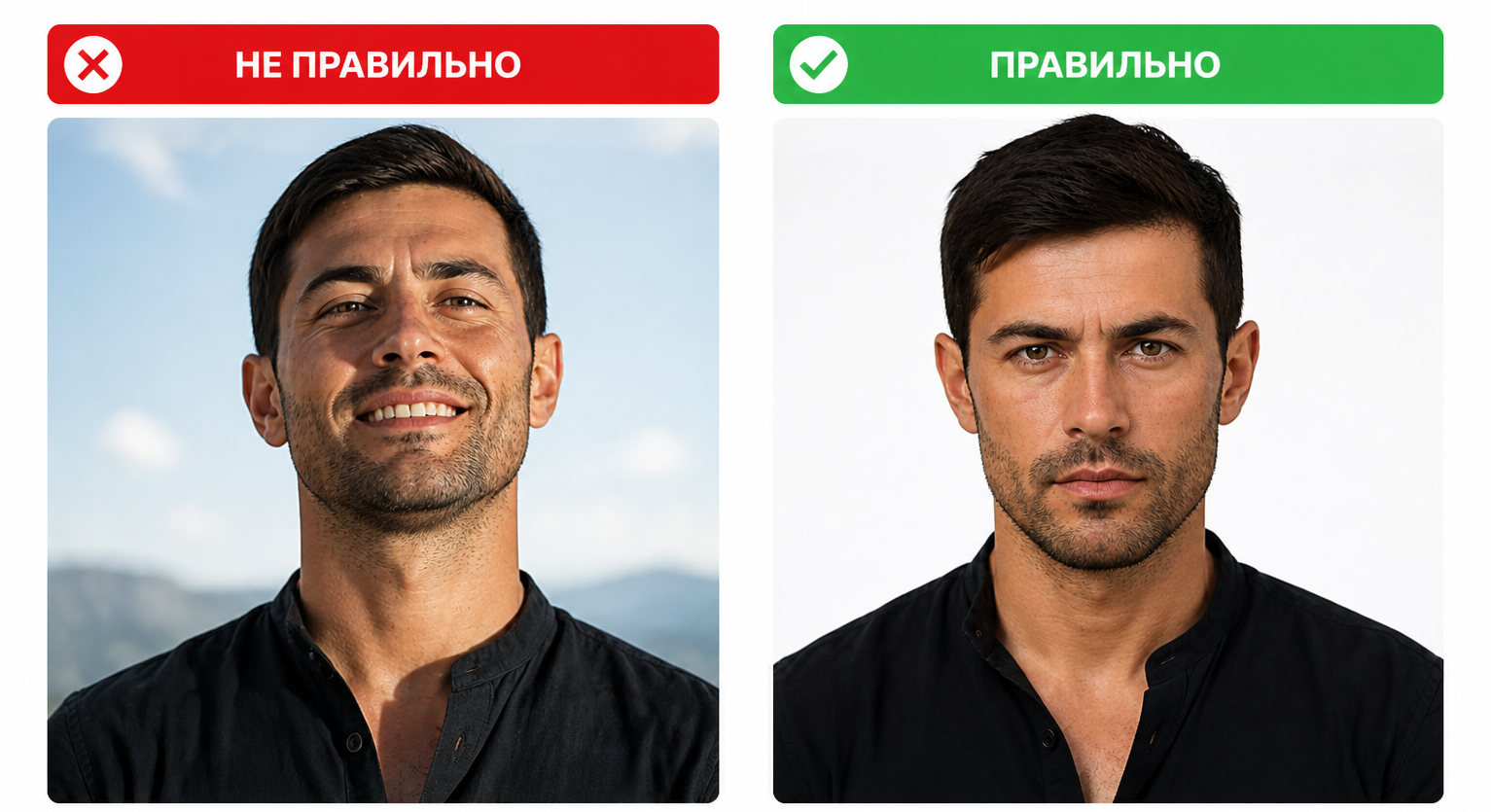 Каким должно быть фото на паспорт