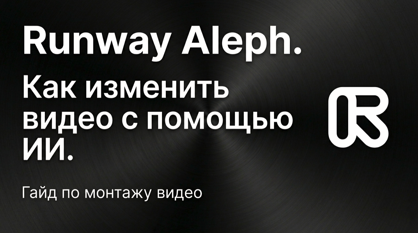 ИИ редактор видео Runway Aleph: Как изменить видео с помощью нейросети. Подробный гайд - 1 ИИ редактор видео Runway Aleph: Как изменить видео с помощью нейросети. Подробный гайд - 1
