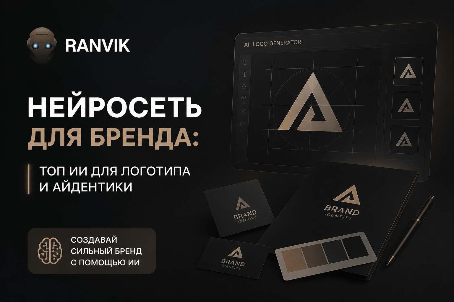 Нейросеть для бренда: ТОП ИИ для логотипа и айдентики