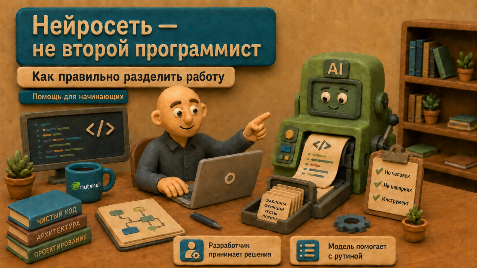 Нейросеть — не второй программист. Как правильно разделить работу. Помощь для начинающих - 1 Нейросеть — не второй программист. Как правильно разделить работу. Помощь для начинающих - 1