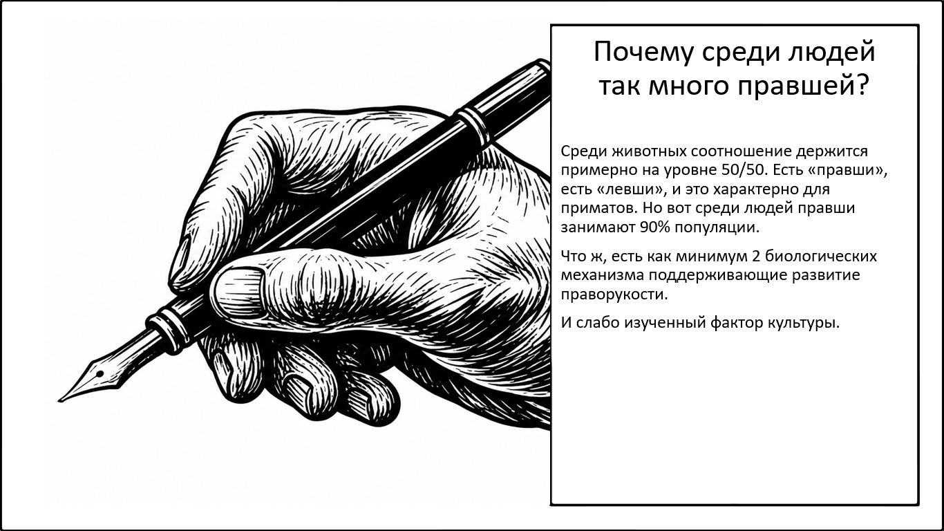 Почему мы живем в мире правшей? - 1 Почему мы живем в мире правшей? - 1