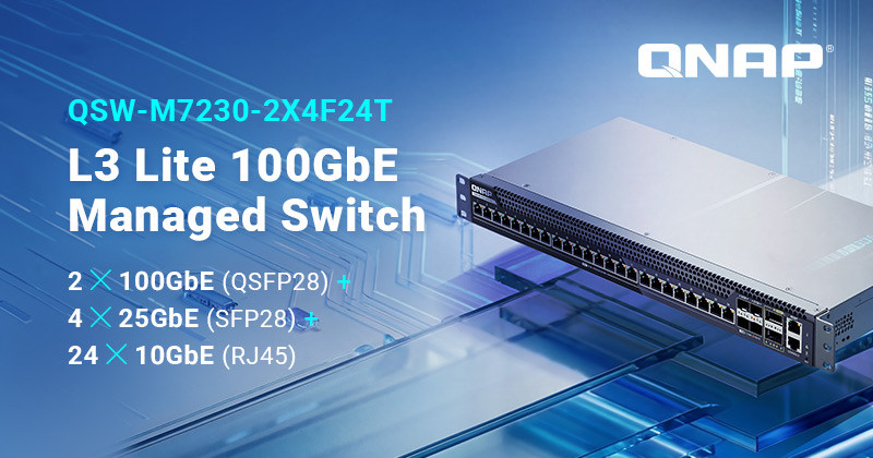 Управляемый коммутатор L3 Lite QNAP QSW-M7230-2X4F24T. Источник. 
