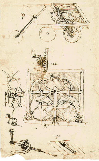 Чертеж из записной книжки да Винчи. Источник: museogalileo.it