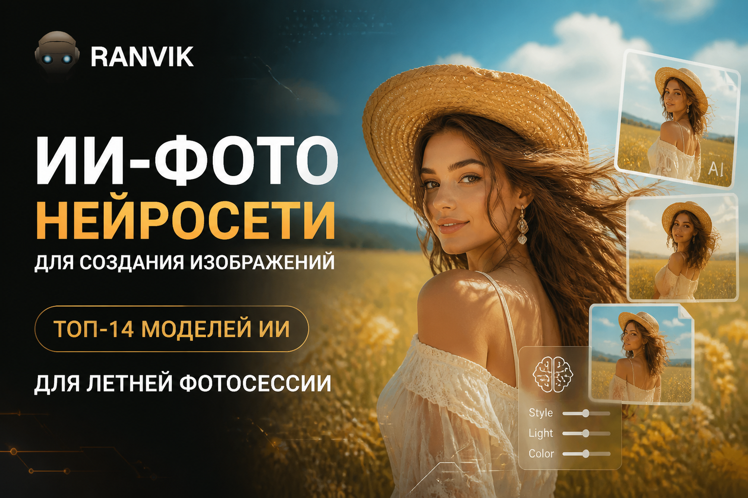 ИИ-фото нейросети для создания изображений: ТОП-14 моделей ИИ для летней фотосессии