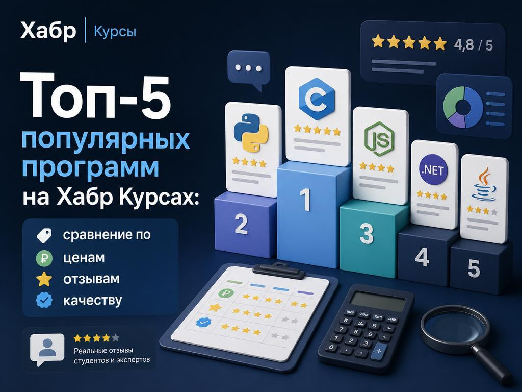 Топ-5 популярных программ сервиса Хабр Курсы: сравнение по ценам, отзывам и качеству - 1 Топ-5 популярных программ сервиса Хабр Курсы: сравнение по ценам, отзывам и качеству - 1
