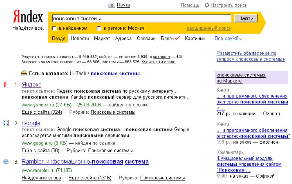 Так выглядела поисковая система Яндекс в 2006 году