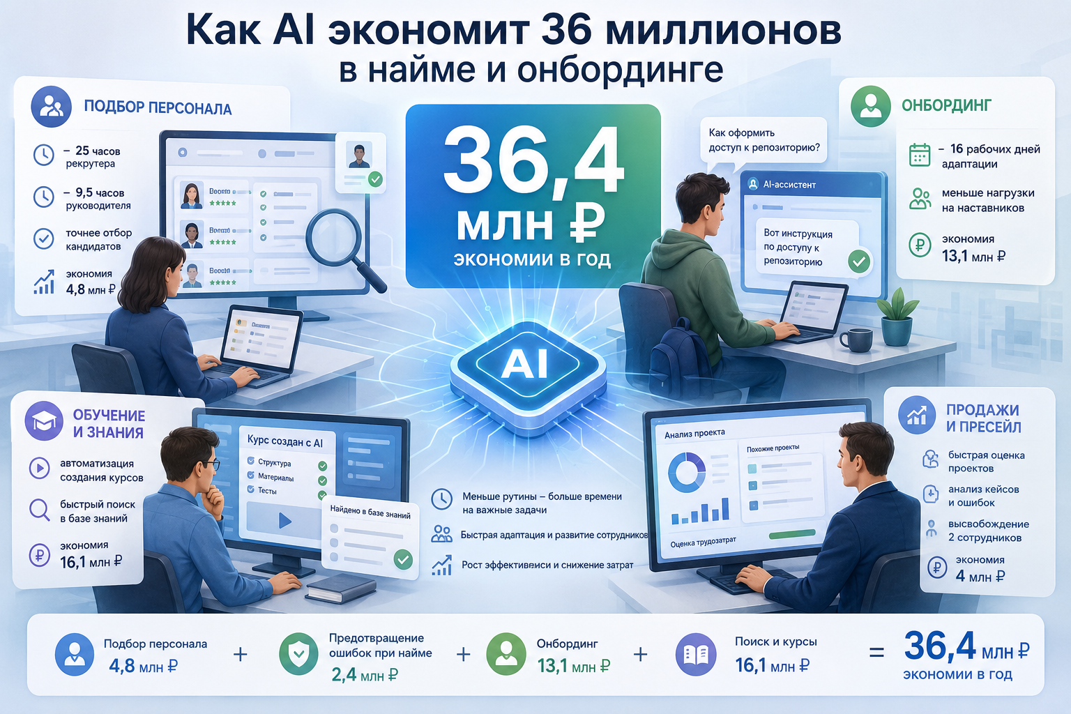 Как AI экономит 36 миллионов в найме и онбординге - 1 Как AI экономит 36 миллионов в найме и онбординге - 1